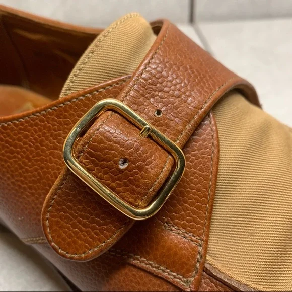 Crockett & Jones Hampsted leather + canvas shoes 9.5 D